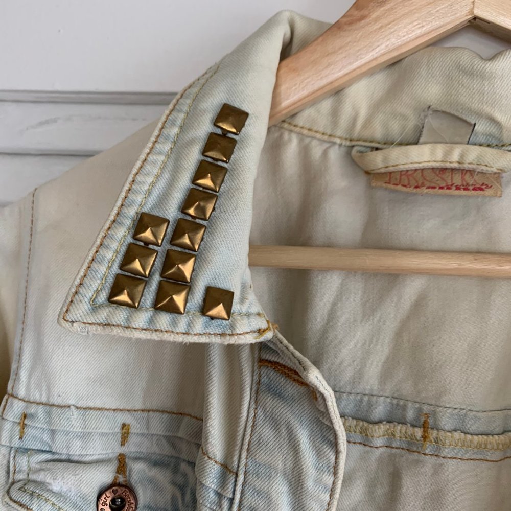 Vintage Jean Jacket Hand Made studs